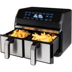 Inventum Hetelucht Friteuse 2x4L 1700W Zwart/RVS, Verzenden, Zo goed als nieuw