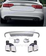 S5 Look Diffuser + Uitlaat sierstukken voor Audi A5 8T Sport, Ophalen of Verzenden