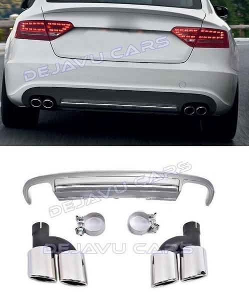 S5 Look Diffuser + Uitlaat sierstukken voor Audi A5 8T Sport, Auto diversen, Tuning en Styling, Ophalen of Verzenden