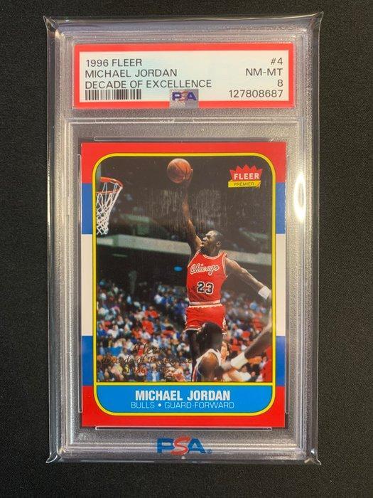 1996 Fleer Michael Jordan #4 - PSA 8 - 1 Graded card, Verzamelen, Stickers