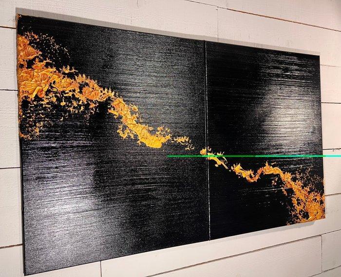 Ronan Martin - Dirty Gold - XL, Antiek en Kunst, Kunst | Schilderijen | Modern