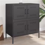 vidaXL Dressoir 68x39x79 cm staal zwart, Huis en Inrichting, Kasten | Dressoirs, Verzenden, Nieuw, 50 tot 100 cm, Metaal