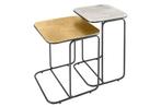 Salontafel ABSTRACT set van 2 40cm goud silver zwart metaal, Huis en Inrichting, Tafels | Salontafels, Ophalen of Verzenden, Nieuw