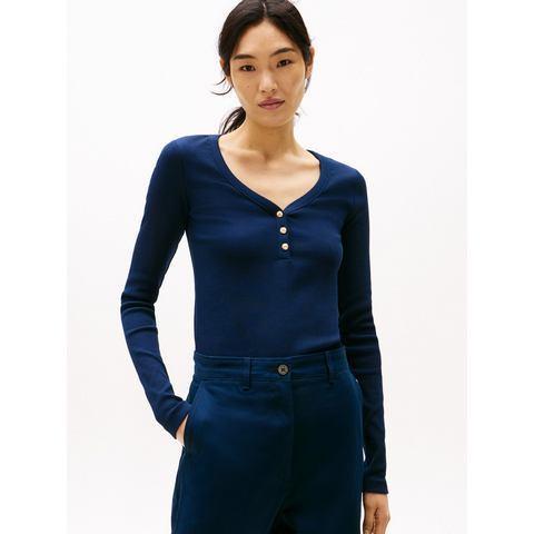 Tommy Hilfiger Shirt met lange mouwen SLIM HENLEY GB, Kleding | Dames, T-shirts, Nieuw, Verzenden