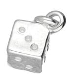 Zilveren Dobbelsteen ketting hanger - klein, Sieraden, Tassen en Uiterlijk, Kettinghangers, Verzenden, Nieuw