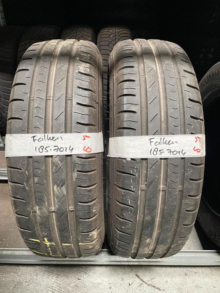 185-70-14 Falken Zomerbanden 5mm Incl Montage 185 70 14, Auto-onderdelen, Banden en Velgen, 14 inch, Zomerbanden, 185 mm, Personenwagen