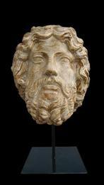 Figuur - Hoofd van Zeus in marmerpoeder, Antiek en Kunst