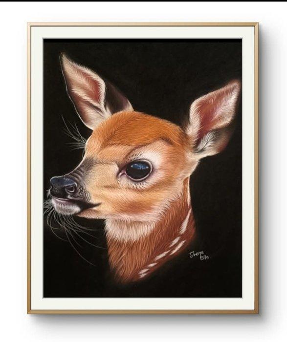 Irene Elle - Cerbiatto, Antiek en Kunst, Kunst | Schilderijen | Modern