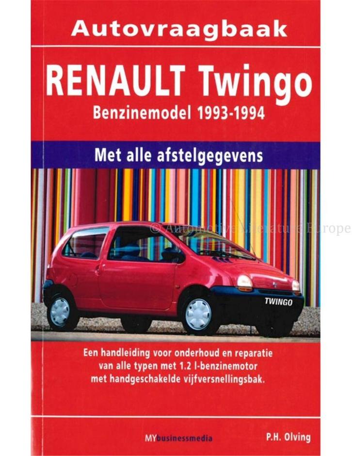 1993 - 1994 RENAULT TWINGO BENZINE VRAAGBAAK NEDERLANDS, Auto diversen, Handleidingen en Instructieboekjes