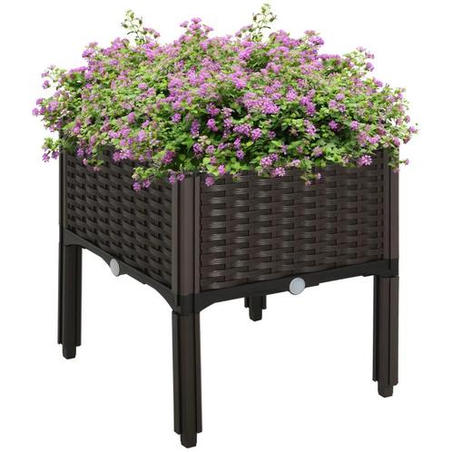 TRUUSK Plantenbak Met Verhoogd Bed En Afvoergaten Rotan-look, Tuin en Terras, Bloembakken en Plantenbakken, Nieuw, Verzenden