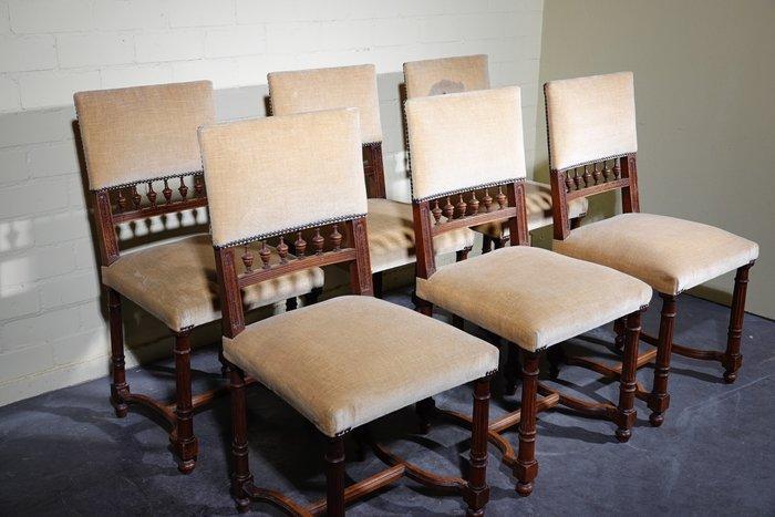 Eetkamerstoel (6) - henri 2 revival, Antiek en Kunst, Curiosa en Brocante