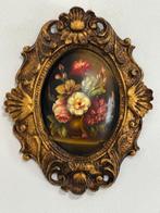 Lijst - Gips, Hout, bladgoud - Lijst en schilderij van