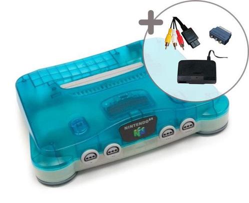 Nintendo 64 Console Aqua Blue, Spelcomputers en Games, Spelcomputers | Nintendo 64, Zo goed als nieuw, Ophalen of Verzenden