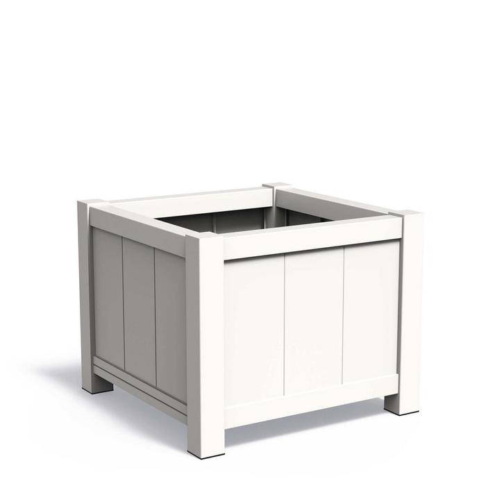 Aluminium plantenbak York 100x100x80cm - Met bodem, Tuin en Terras, Bloembakken en Plantenbakken, 60 cm of meer, 100 cm of meer