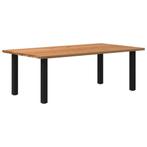 vidaXL Eettafel rechthoekig 220x120x74 cm massief eikenhout, Huis en Inrichting, Tafels | Eettafels, Verzenden, Nieuw