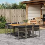 vidaXL 7-delige Tuinset met kussens poly rattan grijs, Tuin en Terras, Tuinsets en Loungesets, 6 zitplaatsen, Nieuw, Tuinset, Verzenden