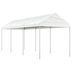 vidaXL Prieel met dak 6,69x2,28x2,69 m polyetheen wit, Verzenden, Nieuw