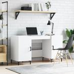 vidaXL Bureau 140x50x75 cm bewerkt hout wit, Verzenden, Nieuw