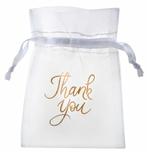 Bedankje White and Gold, Verzenden, Nieuw, Feestartikel, Geboorte of Huwelijk