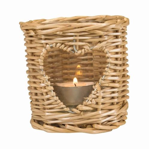 rotan windlicht hart 9cm, Huis en Inrichting, Woonaccessoires | Overige, Verzenden