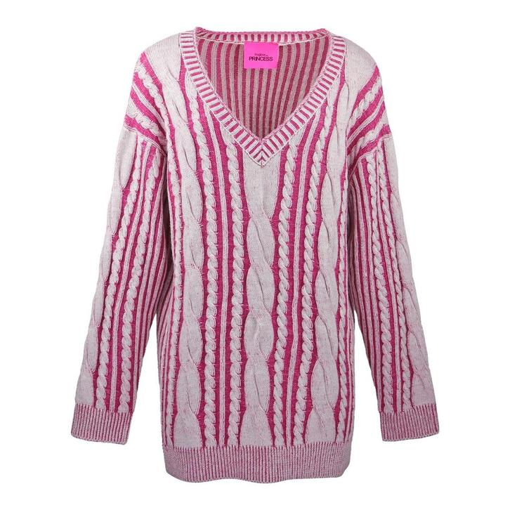 Frogbox • oversized kabeltrui • S, Kleding | Dames, Truien en Vesten, Roze, Nieuw, Maat 36 (S), Verzenden