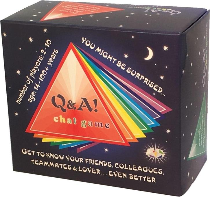 Q&A Chat Game (English version) | Commuse - Gespreksstarters, Hobby en Vrije tijd, Gezelschapsspellen | Kaartspellen, Nieuw, Verzenden