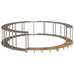 Rattan Hottub Ombouw | Grijs | Tweedekansje -42%, Tuin en Terras, Bubbelbaden en Hottubs, Ophalen of Verzenden, Nieuw, Trap, Inbouw