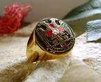 Rose Croix Latijnse ring 24kt verguld - Ring