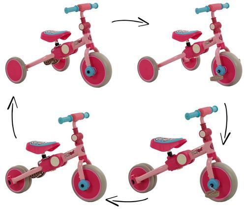 2Cycle 4 in 1 Driewieler-Loopfiets - RozeLaagste prijs van, Kinderen en Baby's, Speelgoed | Buiten | Voertuigen en Loopfietsen