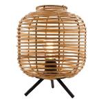 Rotan tafellamp bruin, Pinar, met schakelaar, Huis en Inrichting, Lampen | Tafellampen, Nieuw, Ophalen of Verzenden, Landelijk