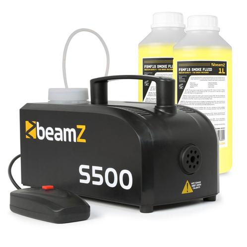 BeamZ S500 kunststof rookmachine met 2 liter rookvloeistof -, Muziek en Instrumenten, Licht en Laser, Rookmachine, Nieuw, Verzenden