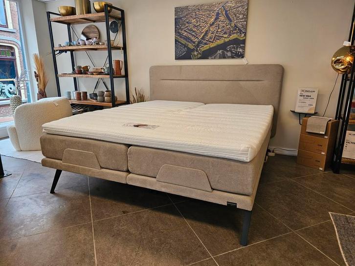 Norma boxspring - Elektrisch - Direct leverbaar vanaf 1884,-, Huis en Inrichting, Slaapkamer | Boxsprings, 180 cm, 200 cm, Beige