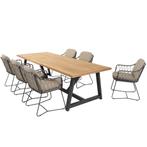Noah Prego dining tuinset 260x100xH75 cm 7 delig taupe 4, Tuin en Terras, Ophalen of Verzenden, Nieuw