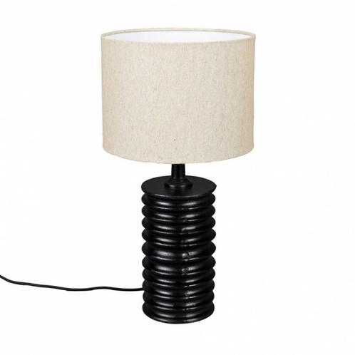 *WOONWINKEL* Dutchbone Yalu Tafellamp Zwart Aluminium Geribb, Huis en Inrichting, Lampen | Tafellampen, Nieuw, Verzenden