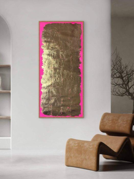 Ellis Hollering - Golden - XL abstract, Antiek en Kunst, Kunst | Schilderijen | Modern