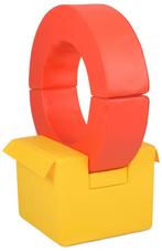 Foam blokken - hoepel - Ø 78 cm - 3 delig - oranje geel, Ophalen of Verzenden, Nieuw