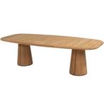 Capri barrel low dining tuintafel 240x110xH69 cm naturel, Tuin en Terras, Ophalen of Verzenden, Nieuw, Teakhout