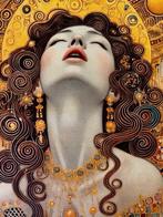 Paneel van duurzaam textiel, met de hand gedrukt. -, Antiek en Kunst, Curiosa en Brocante