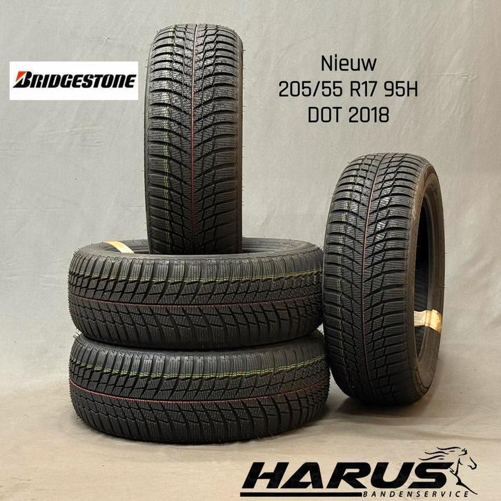 205/55/17 95H Bridgestone winterbanden nieuw 4 stuks, Auto-onderdelen, Banden en Velgen, 17 inch, Erkend duurzaam, Winterbanden