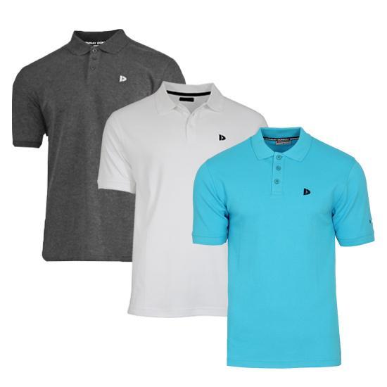 Donnay Donnay Heren - 3-Pack - Polo shirt Noah - Donkergrijs, Kleding | Heren, Polo's, Nieuw, Verzenden