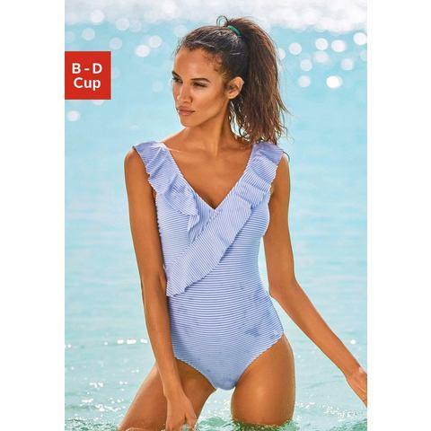 Lascana Badpak met draagvarianten en ruches-volants, Kleding | Dames, Badmode en Zwemkleding, Nieuw, Verzenden