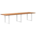 vidaXL Eettafel rechthoekig 320x90x74 cm massief eikenhout, Huis en Inrichting, Tafels | Eettafels, Verzenden, Nieuw