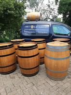 Eiken en kastanje houten regentonnen, wijnvaten, bloembakken, 150 liter of meer, Nieuw, Ophalen of Verzenden, Met pomp