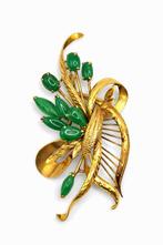 Broche - 14 karaat Geel goud, Antieke geelgouden speld met