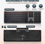 Draadloze Toetsenbord en Muis - Incl. 2x USB & USB-C Plug, Verzenden, Zo goed als nieuw