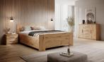 Meubella tweepersoonsbed Blake eiken houten bed 160x200 cm, Nieuw, 160 cm, Modern, Tweepersoons