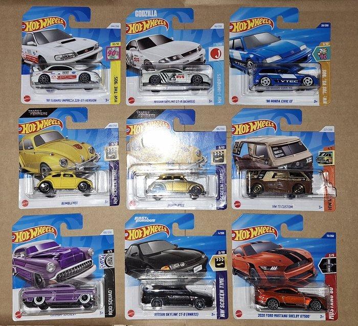 Hot Wheels, Mattel 1:64 - Modelauto (9) - Hot Wheels, Hobby en Vrije tijd, Modelauto's | 1:5 tot 1:12