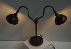 Tafellamp - Vintage koperen dubbele bureaulamp - Messing