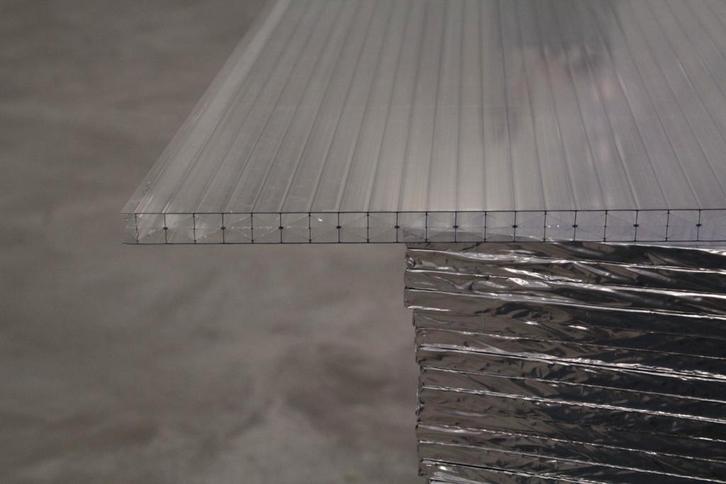 Polycarbonaat kanaalplaat 16 mm X-structuur 105x450 cm BxL, Doe-het-zelf en Verbouw, Glas en Ramen, Verzenden