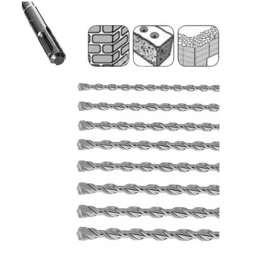 Set extra lange SDS-plus betonboren (8 stuks), Doe-het-zelf en Verbouw, Gereedschap | Handgereedschap, Nieuw, Ophalen of Verzenden